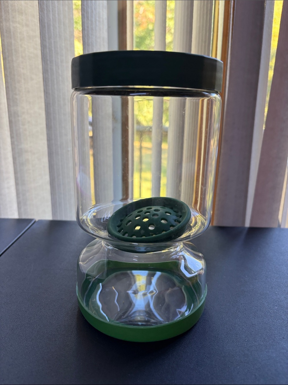 Green Silicone-Top Glass Pickle Jar